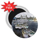 River Thames Art 10 Pack Regular Magnet (Round)