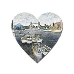 River Thames Art Large Sticker Magnet (Heart)