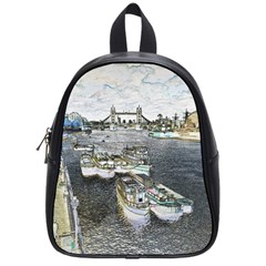 River Thames Art Small School Backpack by Londonimages