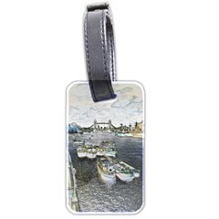 River Thames Art Twin-sided Luggage Tag by Londonimages