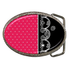 Lace Dots With Black Pink Belt Buckle by strawberrymilk