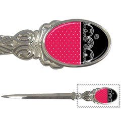 Lace Dots With Black Pink Letter Opener by strawberrymilk