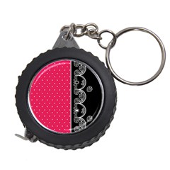 Lace Dots With Black Pink Measuring Tape