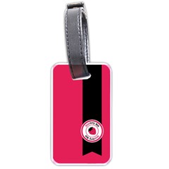 Brand Ribbon Black With Pink Luggage Tag (one Side)