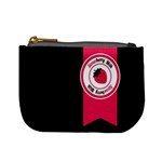 Brand Ribbon Pink With Black Mini Coin Purse Front