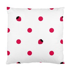 Strawberry Dots Pink Cushion Case (one Side) by strawberrymilk