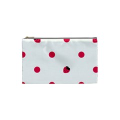 Strawberry Dots Pink Cosmetic Bag (small)