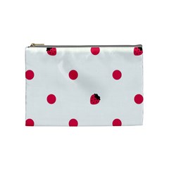 Strawberry Dots Pink Cosmetic Bag (medium)