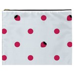 Strawberry Dots Pink Cosmetic Bag (XXXL) Front