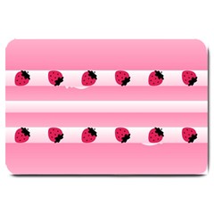 Strawberry Cream Cake Large Doormat by strawberrymilk