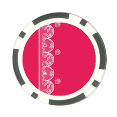 Strawberry Lace White With Pink Poker Chip Card Guard by strawberrymilk