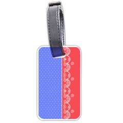 Lace Dots With Rose Purple Luggage Tag (one Side)