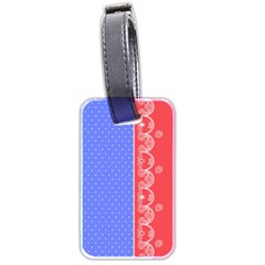 Lace Dots With Rose Purple Luggage Tag (two Sides) by strawberrymilk