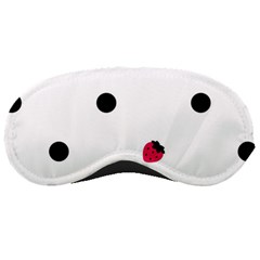 Strawberry Dots Black Sleeping Mask by strawberrymilk