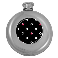 Strawberry Dots White With Black Hip Flask (5 Oz) by strawberrymilk