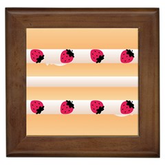 Origin Strawberry Cream Cake Framed Tile