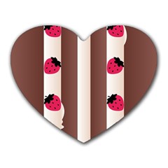 Choco Strawberry Cream Cake Mousepad (heart) by strawberrymilk