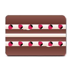 Choco Strawberry Cream Cake Small Doormat by strawberrymilk