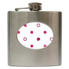 Strawberry Circles Pink Hip Flask by strawberrymilk