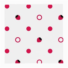 Strawberry Circles Pink Twin-sided Large Glasses Cleaning Cloth