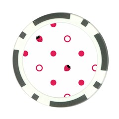 Strawberry Circles Pink Poker Chip