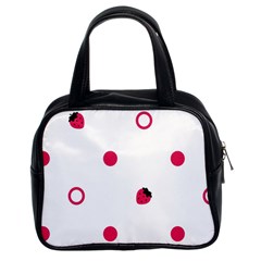 Strawberry Circles Pink Twin-sided Satched Handbag