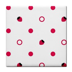 Strawberry Circles Pink Face Towel by strawberrymilk