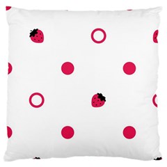 Strawberry Circles Pink Large Cushion Case (two Sides)