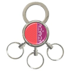Lace Dots With Violet Rose 3-ring Key Chain by strawberrymilk