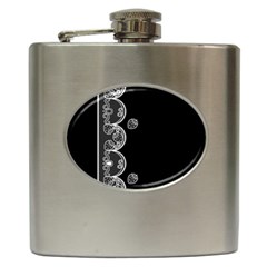 Strawberry Lace White With Black Hip Flask by strawberrymilk