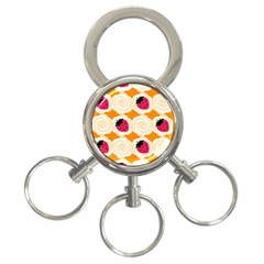 Cake Top Orange 3-ring Key Chain by strawberrymilk