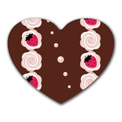 Cake Top Choco Mousepad (heart) by strawberrymilk