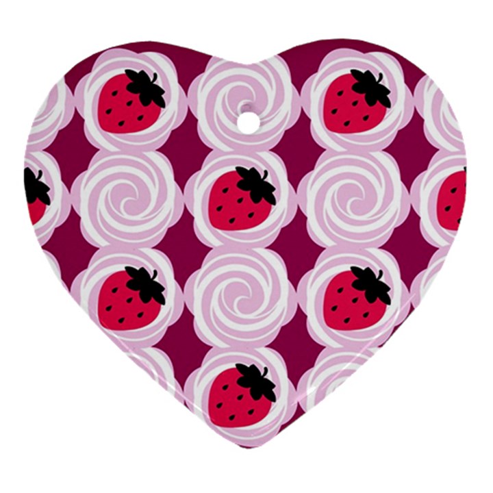 Cake Top Grape Heart Ornament (Two Sides)