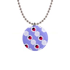 Cake Top Blueberry 1  Button Necklace by strawberrymilk