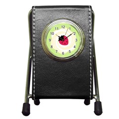 Cake Top Lime Pen Holder Desk Clock by strawberrymilk