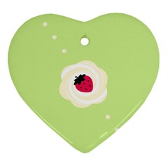 Cake Top Lime Heart Ornament (two Sides) by strawberrymilk