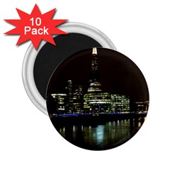The Shard And Southbank London 10 Pack Regular Magnet (round) by Londonimages