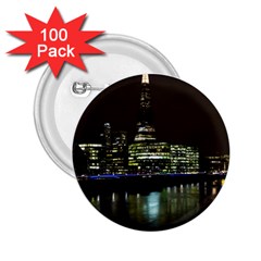 The Shard And Southbank London 100 Pack Regular Button (round)