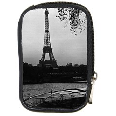 Vintage France Paris Eiffel Tour & Seine At Dusk 1970 Digital Camera Case by Vintagephotos