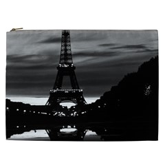 Vintage France Paris Eiffel Tower Reflection 1970 Cosmetic Bag (xxl) by Vintagephotos