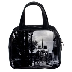 Vintage France Paris Notre Dame Saint Louis Island 1970 Twin-sided Satchel Handbag by Vintagephotos