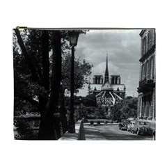 Vintage France Paris Notre Dame Saint Louis Island 1970 Extra Large Makeup Purse by Vintagephotos