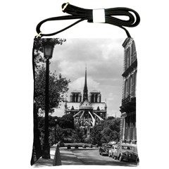 Vintage France Paris Notre Dame Saint Louis Island 1970 Cross Shoulder Sling Bag by Vintagephotos