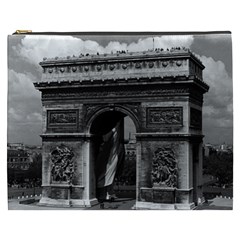 Vintage France Paris Triumphal Arch  Place De L etoile Cosmetic Bag (xxxl) by Vintagephotos