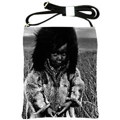 Vintage Usa  Alaska Eskimo Boy 1970 Cross Shoulder Sling Bag by Vintagephotos