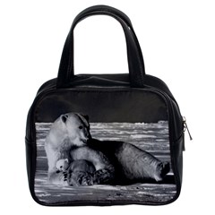 Vintage Usa Alaska Mother Polar Bear 1970 Twin-sided Satchel Handbag by Vintagephotos