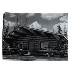 Vintage Usa Alaska Modern Alaskan Log Cabin 1970 Cosmetic Bag (xxl) by Vintagephotos