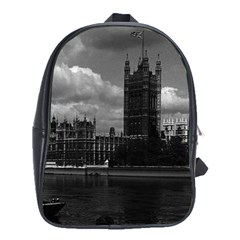 Vintage Uk England London The Houses Of Parliament 1970 School Bag (xl) by Vintagephotos