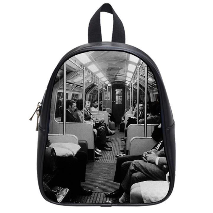 Vintage UK  England railway inside coach 1970 Small School Backpack
