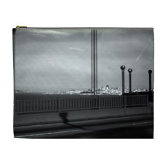 Vintage Usa California San Francisco Golden Gate Bridge Extra Large Makeup Purse